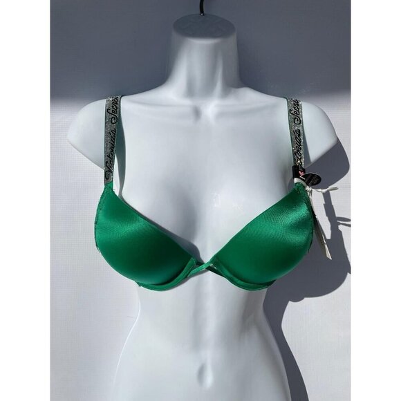 New Green Victoria Secret Push - Up Adds 2 Cup - Picture 1 of 5